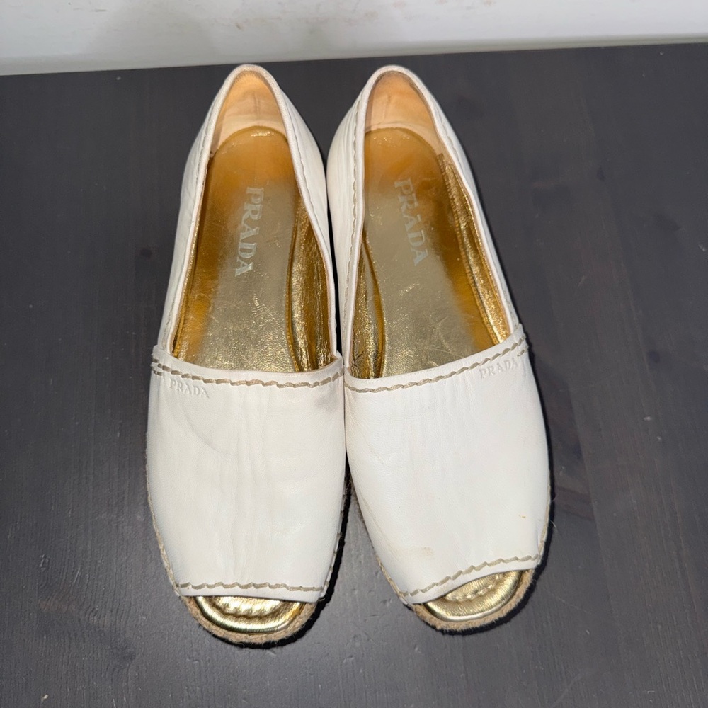 Prada White Platform Espadrilles - image 4